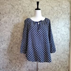 CD Daniels Navy Blue Blouse Size Medium